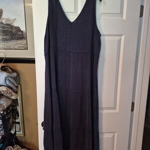 Wonderly Navy Sleeveless Dress